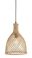 Rattan wicker hanging lampshade image 1