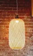 Bamboo Cylindrical Long Lamp image 1