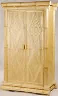 Antique natural high quality bamboo wardrobe image 1