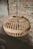 Attractive circular rattan high quality wicker hanging lampshade image 1