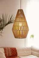 Attractive bamboo modern wicker hanging lampshade image 1