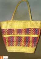 Natural Straw V-shaped Handmade Shopping Bag image 1