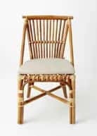 Antique modern bamboo chair with cushion image 1