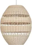 Rattan extra large oval shaped wicker hanging lampshade image 1