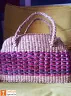 Natural Straw Handmade Multi-coloured Shopping Bag image 1