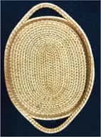 Oval Rattan Cane Tray image 1