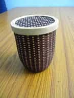 Bamboo Capsule Container - Brown image 1