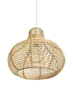 Rattan high quality wicker hanging lampshade image 1