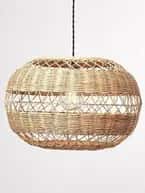 High quality circular rattan wicker hanging lampshade image 1