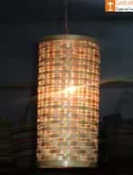Bamboo Hanging Lampshade - Natural Bamboo color image 1