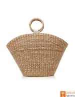 Large Natural Straw Shopping Handbag image 1