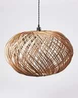 High quality Rattan circular wicker hanging lampshade image 1