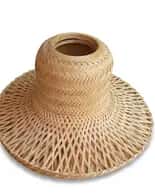Handwoven Bamboo Lamp Shade for Ceiling or Table Lighting