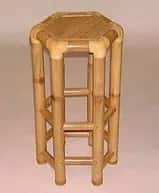 Attractive bamboo hexagon shaped stool image 1