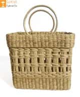 Natural Straw Handmade Net Shopping Bag image 1