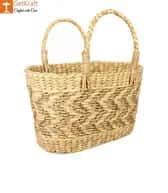 Natural Straw Kauna Grass Tote Bag image 1