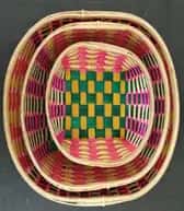 Color Bamboo Oval Tray image 1