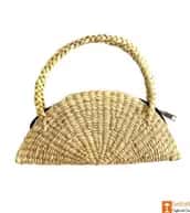 Natural Straw Handmade Clutch image 1