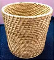 Simple Cane Rattan Basket Planter image 1