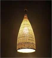 Bamboo Hanging Lampshade image 1
