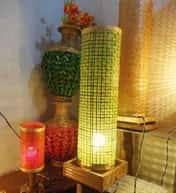 Bamboo Net Coloured Lamp image 1