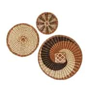 Wicker Wall decor Round Plate( Set of 3) image 1