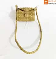 Handcrafted Natural Straw Sling Bag image 1