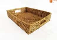Rattan Rectangular Serving Kitchen Tray image 1