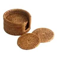 Handmade Drink Cane Rattan Coaster Set(6) image 1