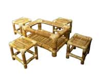 Tea Table Set - Set of 4 stools and table image 1