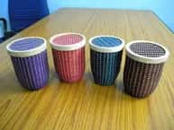 Bamboo Capsule Container set of four image 1