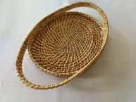 Elegant Handmade Cane Serving tray with long Handle image 1