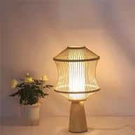 Artistic bamboo stand lamp image 1