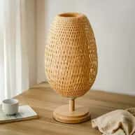 Modern bamboo table lamp image 1