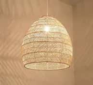 Rattan hanging lampshade image 1