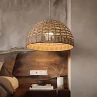 Modern artistic rattan hanging lampshade image 1