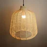 Rattan modern wicker hanging lampshade image 1