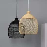 Modern high quality rattan wicker hanging lampshade image 1