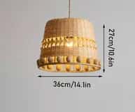 Modern bamboo wicker hanging lampshade image 1