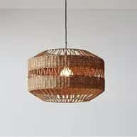 High quality rattan wicker hanging lampshade image 1