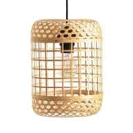 Modern bamboo cylindrical shaped ceiling lampshade image 1