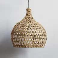 High quality rattan wicker hanging lampshade image 1