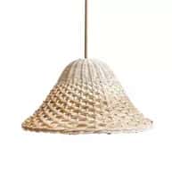 Rattan modern wicker hanging lampshade image 1