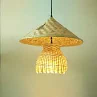 Modern designing bamboo wicker hanging lampshade image 1