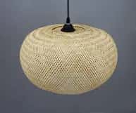 Attractive tomato shaped hanging bamboo lamp image 1