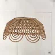 Modern designing rattan wicker hanging lampshade image 1