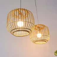 High quality cylindrical shaped bamboo lamp image 1