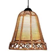 High quality rattan wicker hanging lampshade image 1
