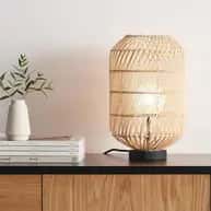 Modern cylindrical shaped rattan wicker table lampshade image 1
