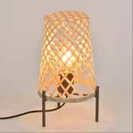 Attractive bamboo wicker table lampshade image 1